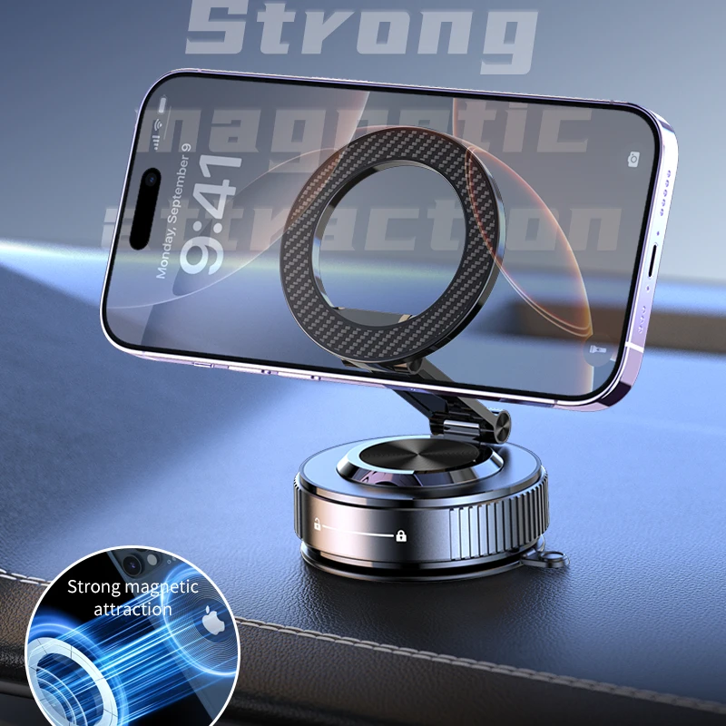 

Car Vacuum Magnetic Phone Holder Super Stable 360 Adjustable Phone Mount for Car Windshield Mirror Kitchen Gym for iPhone 17 16