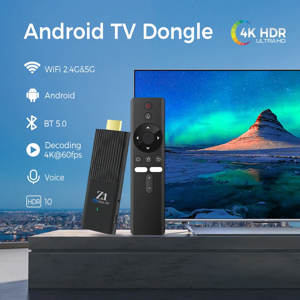 New Smart TV Stick Z1 Android 15 Support Ultra HD BT5.0 Dual 2.4/5G H313 Streaming Media Player BT 5.0 Video Decoding iptv view 6