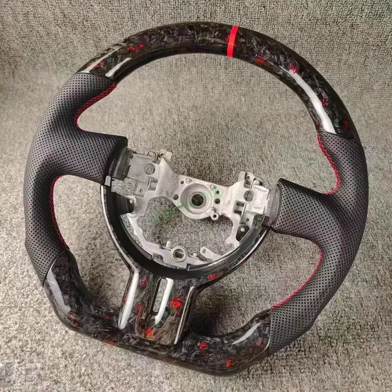 

100% Real Forged Carbon Fiber With Leather Car Steering Wheel For Subaru BRZ 2013-2016