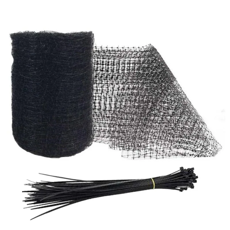 Outdoor Use Garden Protection 2*15m Outdoor Netting Black Garden Protection Net Mesh Netting Space Saving Design Ties Included