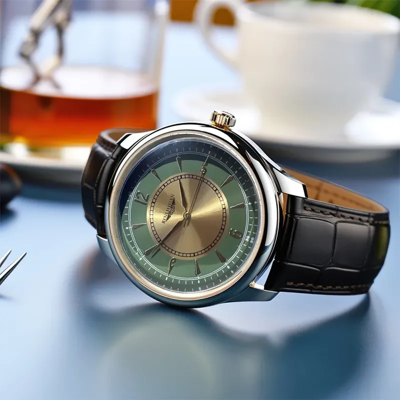 Reloj de pulsera de marca superior para hombre, reloj de negocios de lujo resistente al agua para hombre, nuevo reloj de cuarzo, relojes de cuero para hombre, reloj atractivo 2025