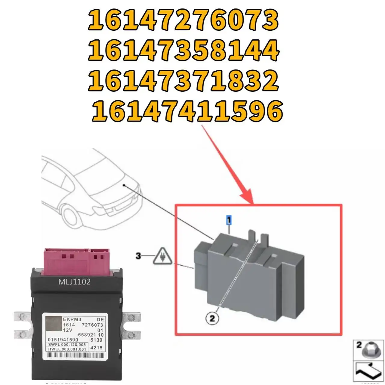 16147276073 16147358144 16147371832 16147411596 55892110 Auto-Kraftstoffpumpen-Steuermodul für BMW 3 5 6 7 Serie X3 X5 X6 F10 – Detail 7