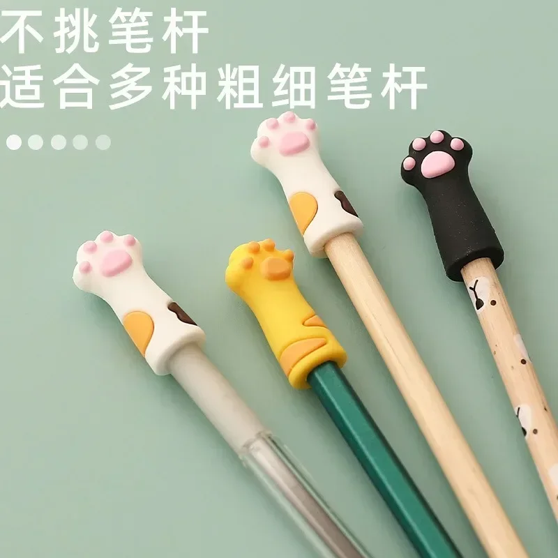 Imagem -04 - Cat Paw Lápis Cap para Crianças Silicone Touch Pen Cover Kawaii Lápis Extender Bonito Papelaria Presentes Escola e Material de Escritório Pcs Set