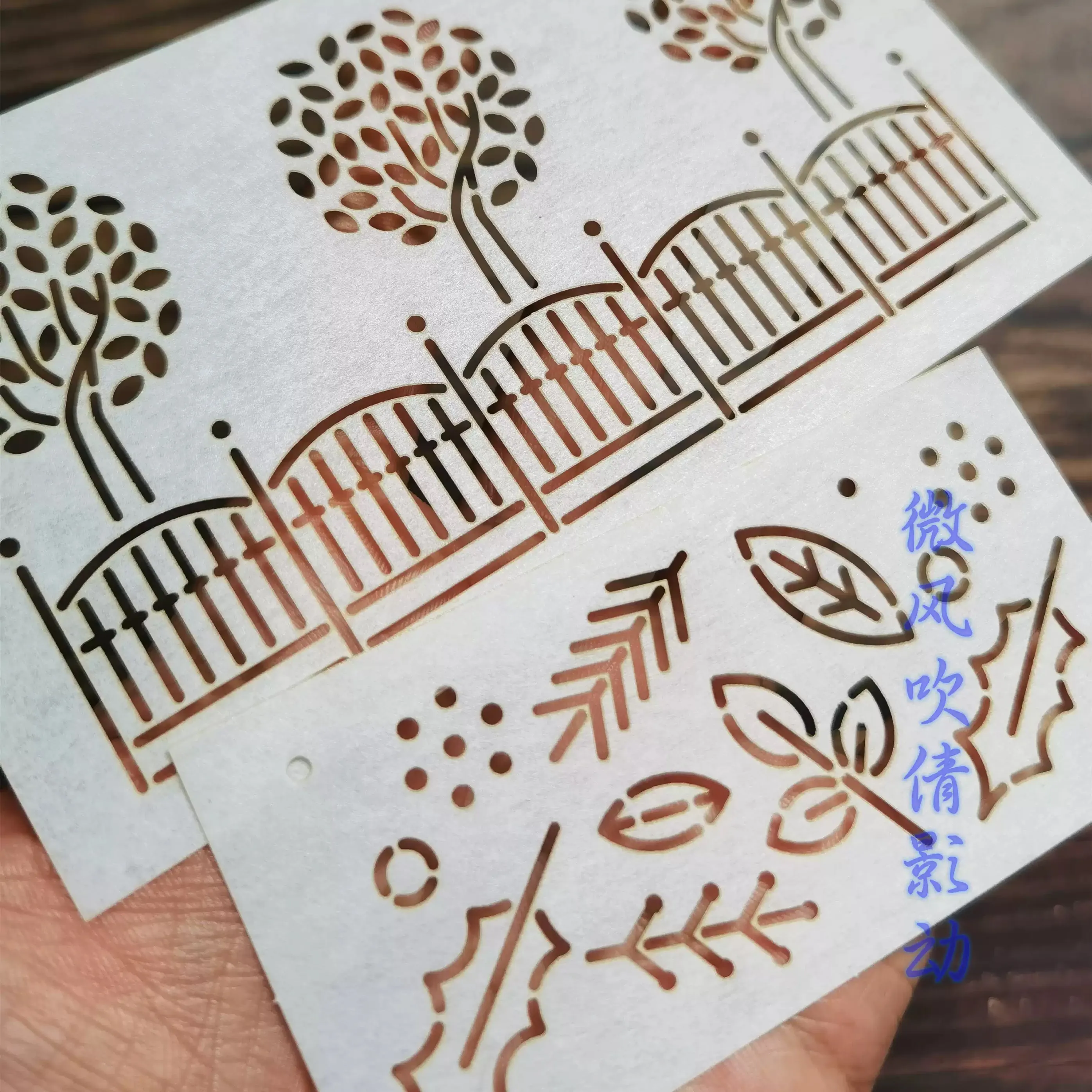 Fabric Drawing tool Sashiko Stencils Reusable PET formwork for Embroidery,tree flower tracing Quilting Templates coaster Decor