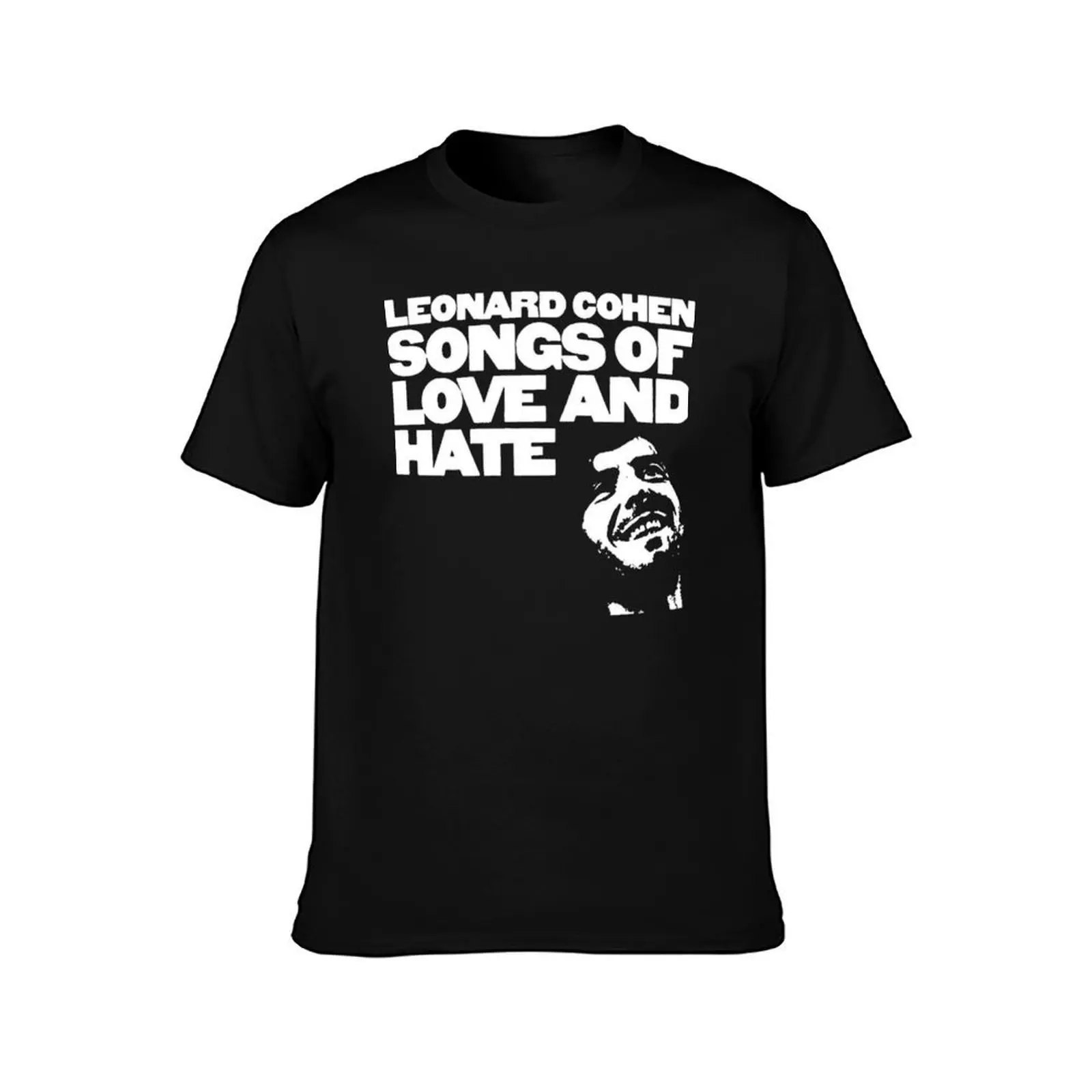 Leonard Cohen – Songs of Love and Hate T-Shirt, Summer Casual Cotton Tee, Oversized Streetwear Tops, Vintage Graphic Print