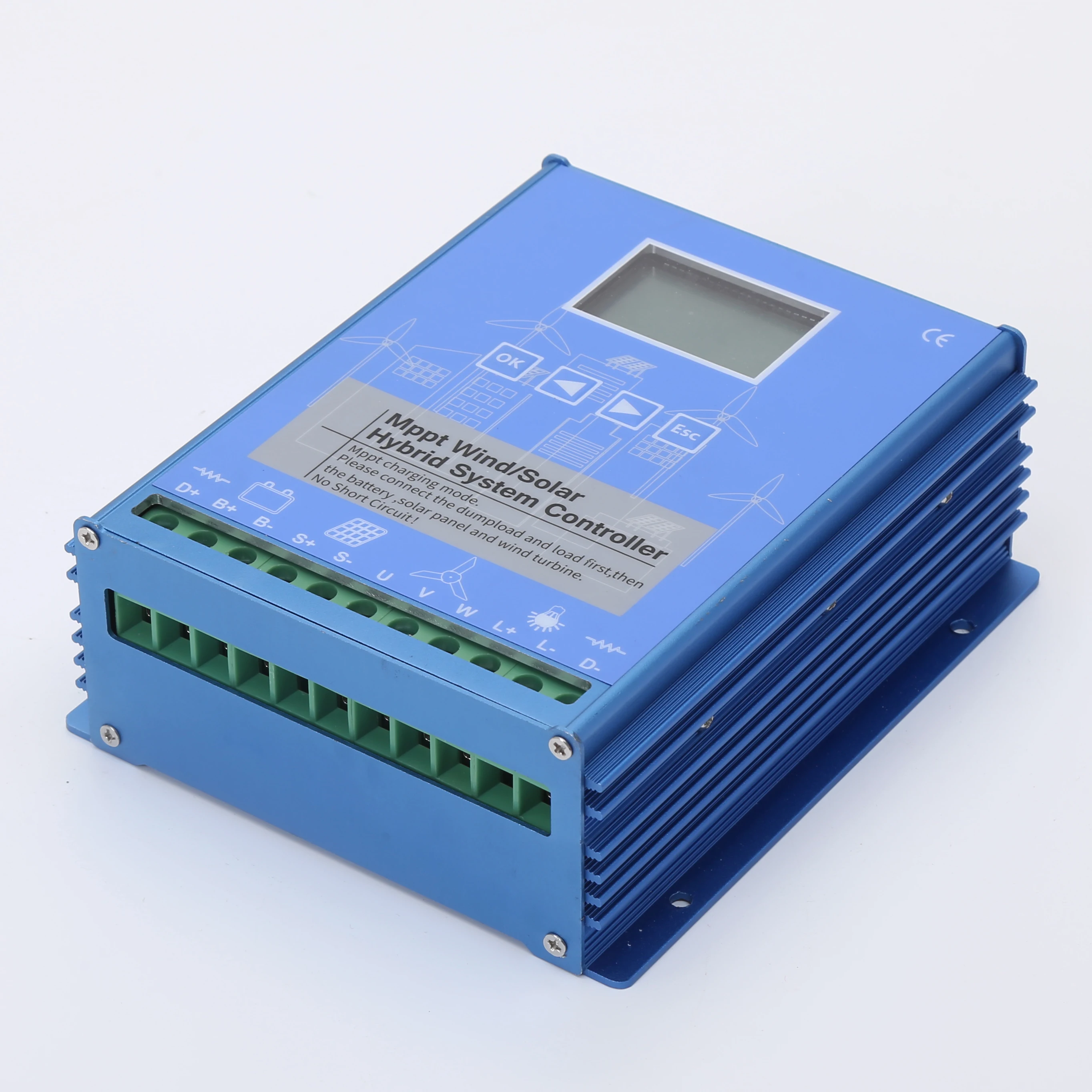 MPPT Wind 2000W & MPPT Solar 5000W 12V/24V/48V Wind Solar Hybrid Charge Controller Hybrid Controller With Dump Load & Bluetooth