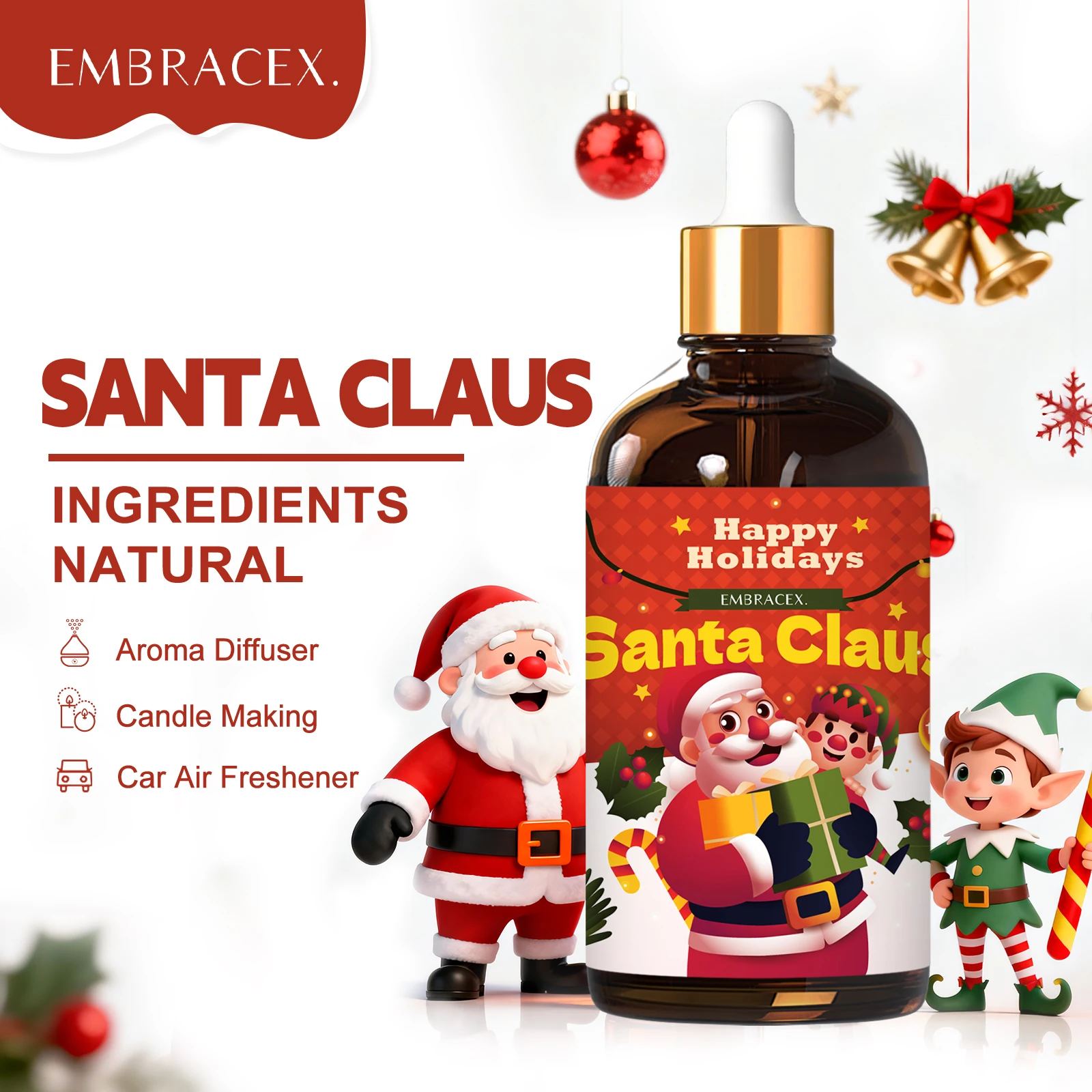 100ml-サンタクロースフレグランスオイル-クリスマスフレグランスオイル-ディフューザー・加湿器用-長持ちするホームデコレーション-フェスティバルフレグランスギフト