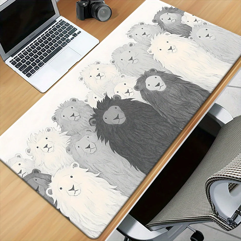 

Large Cartoon Lion Desk Mat - Waterproof, Anti-Slip Rubber Mouse Pad for Office & PC Gaming, Soft Fabric Surface, Vibrant Color