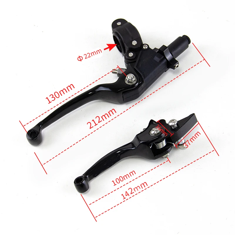 1 Pair Universal Motorcycle Clutch Brake Handle Drum Lever Off-road Vehicle Handlebar Clutch Bull Horn For ASV CRF YZF XR CQR