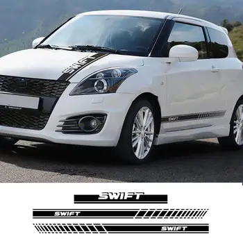 1 sada samolepek na boční dveře auta pro SUZUKI SWIFT, kapota, kryt motoru, vinylová fólie, samolepky, tuning, autopříslušenství 10 nejlepší prodej Chránič kapoty Suzuki Swift Sport - №2