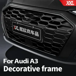 Melanization Kidney Grill Racing Grill Tag for Audi A3 8Y 2023 2022 2021 2020 Sportback Sedan Car Accessories Car Decal