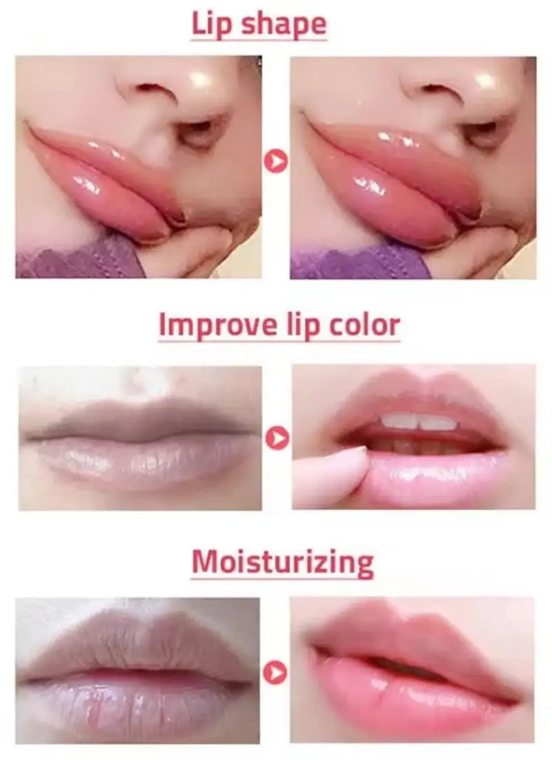 Instant Volumising Lip Plumper Oil Collagen Moisturizer Care Lip Mask Repairing Reduce Lip Fine Lines Brighten Makeup Lipgloss