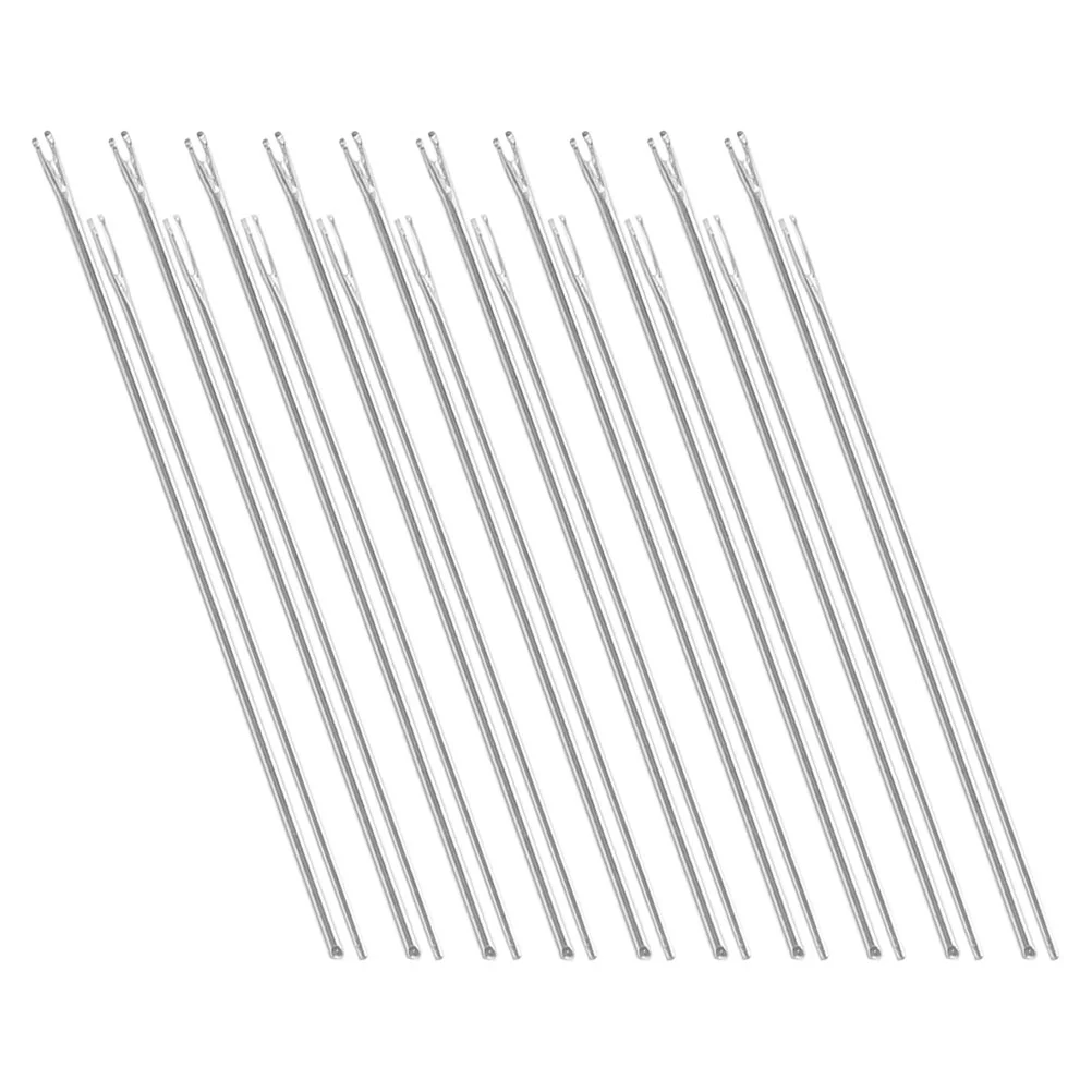 20 Pcs Hair Transplant Tool Hand Sewing Needles Reborn Rooting Soft Head Thread Metal Crochet