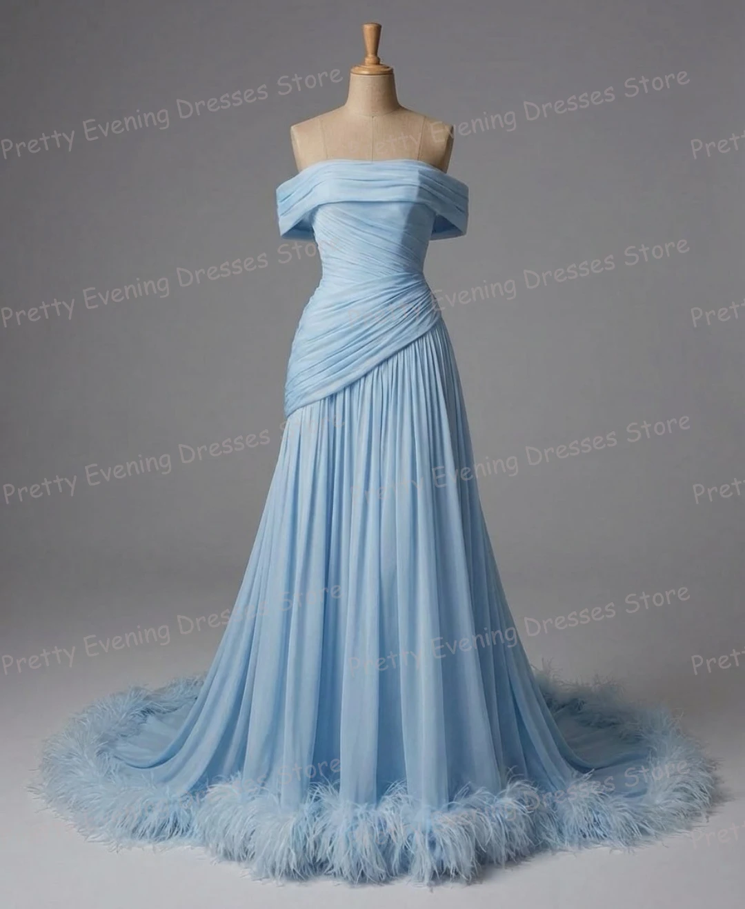 

Простые сексуальные вечерние платья для женщин с открытыми плечами, модные платья-русалки с перьями и оборками, индивидуальный пошив, для выпускного вечера, вечеринок, Vestidos De Novia