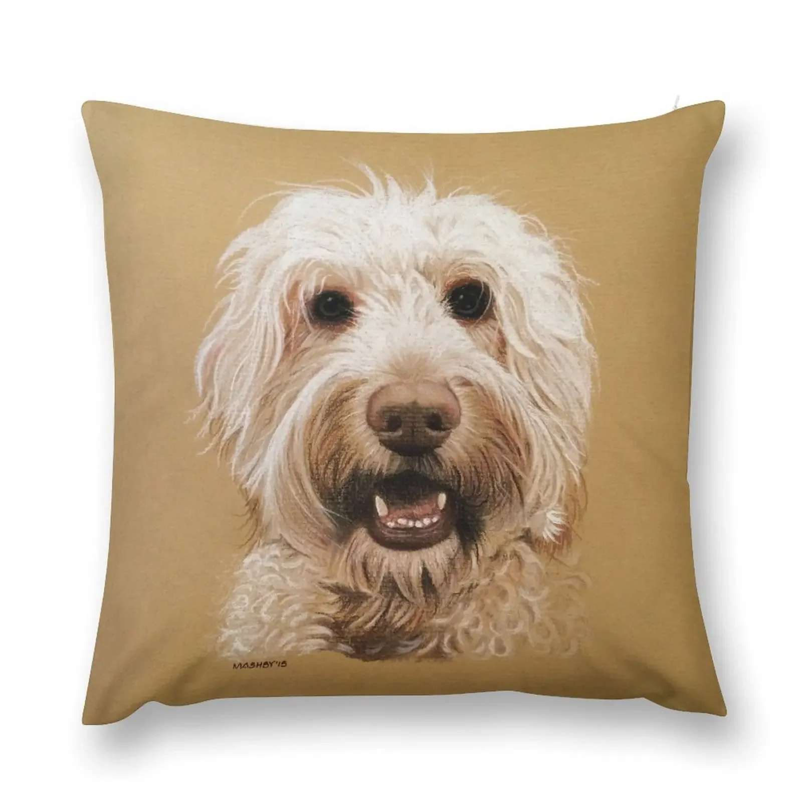 

Bernie the gorgeous labradoodle! Throw Pillow Pillow Covers Decorative Decorative pillowcase Cusions Cover pillow