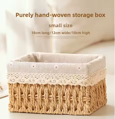 Rattan Baskets Wicker Basket Bathroom Laundry Basket Woven Straw Storage Basket Cloth Sundries Organizer Wardrobe Container Case - AliExpress 15