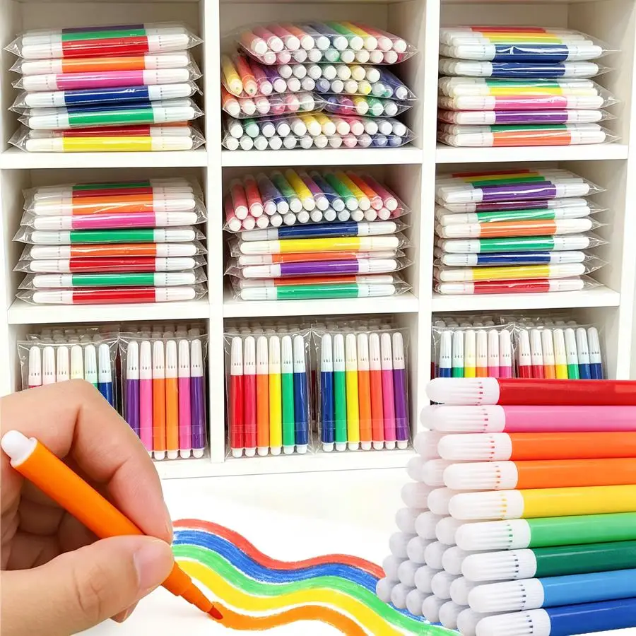 10/30packs Bulk Pack Tiny Watercolor Pens, Pocket Sized Art Markers for Birthday Party Giveaways, Classroom Graffiti Tool XJM