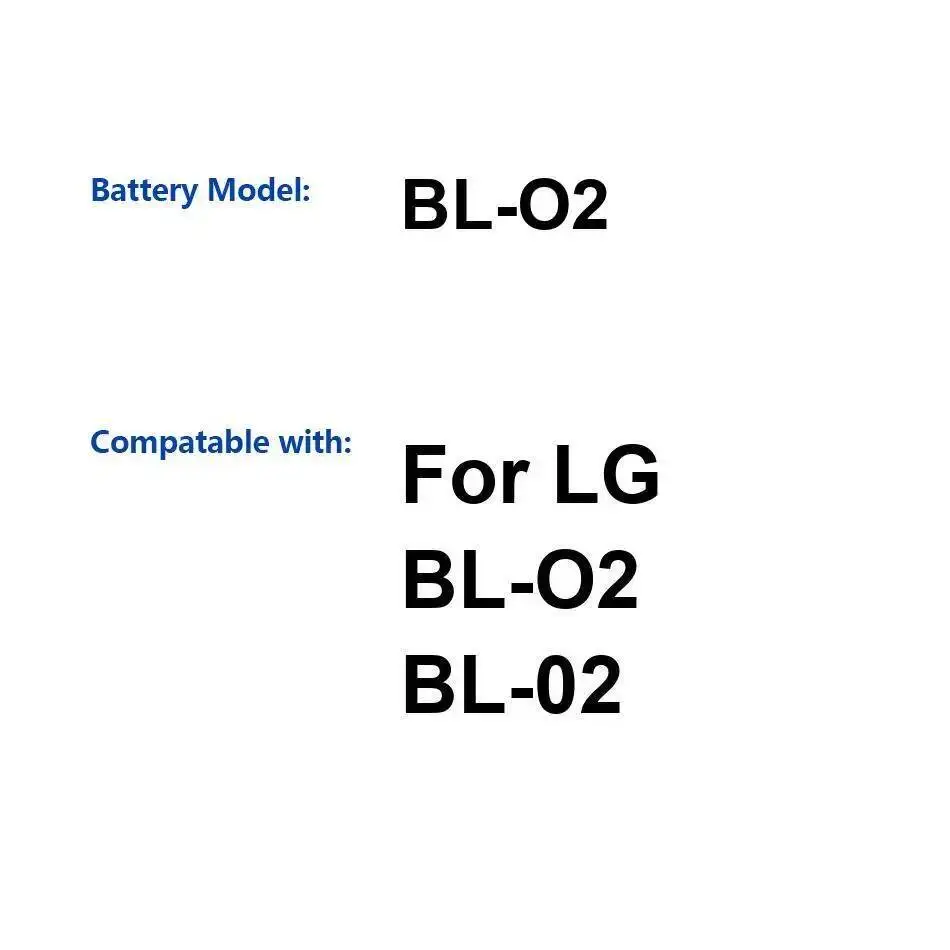 

Легкий аккумулятор мобильного телефона для LG BL-02 3000 мАч