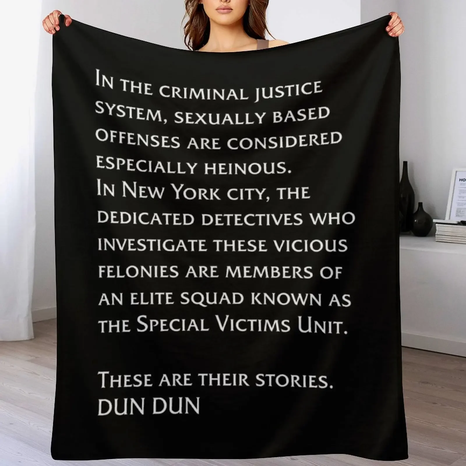law and order svu intro Throw Blanket Machine Washable Soft Warm Blanket