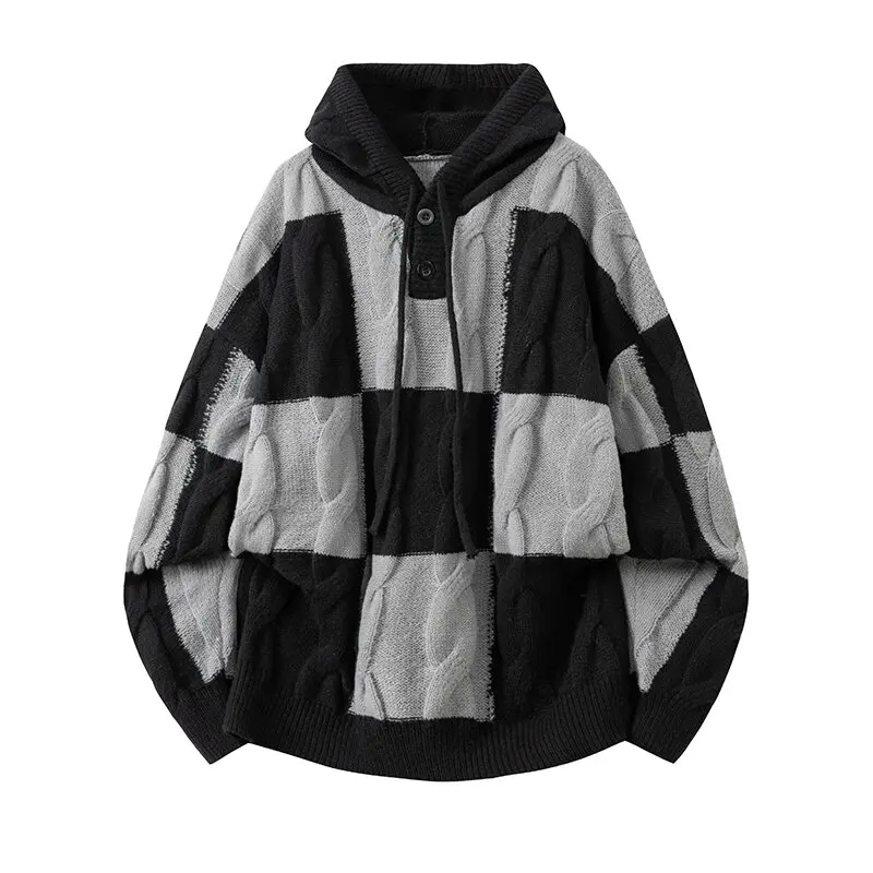 

Autumn/winter New Fashion Trend Retro Thickened Warm Hooded Sweater Men's Casual Loose Sports High Quality Knitted Sweater M-5XL