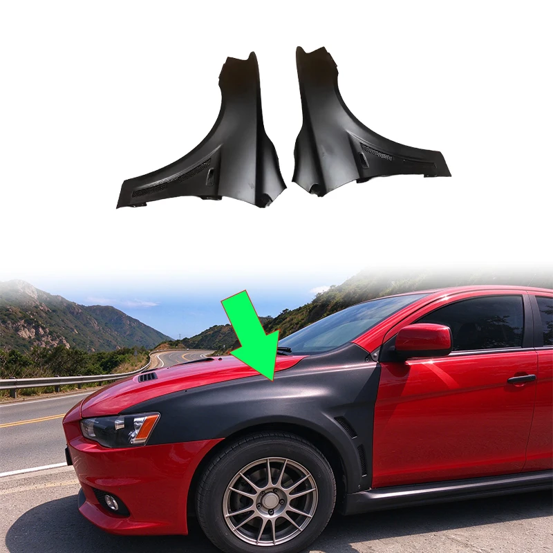 For Mitsubishi Lancer Evo CY4A 2009-2016 Vented Front Fender Body Kit Replacement Auto Exterior Tuning Parts For Racing Car Upgr