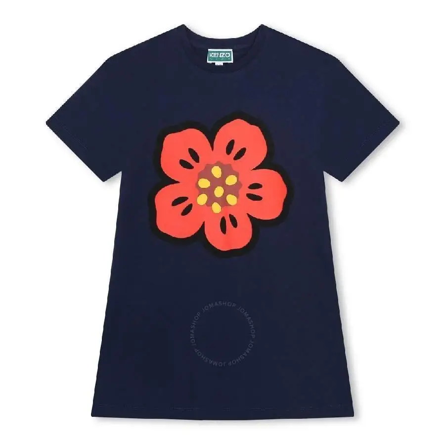 Kenzo | Vestido de algodón con motivo floral para niñas