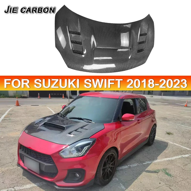 For Suzuki SWIFT Sport ZC33S 2018-2024 Carbon Fiber Front Hood Cover Vents Cooling Hood Kit Car Exterior Modification Upgrade