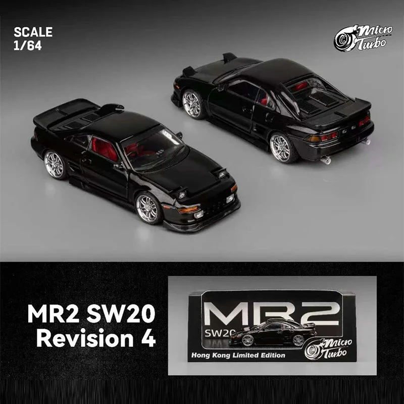 MT 1:64 MR2 SW20 Metallic Black Hong Kong Exhibition Limited Diecast Diorama Car Model Toy MicroTurbo