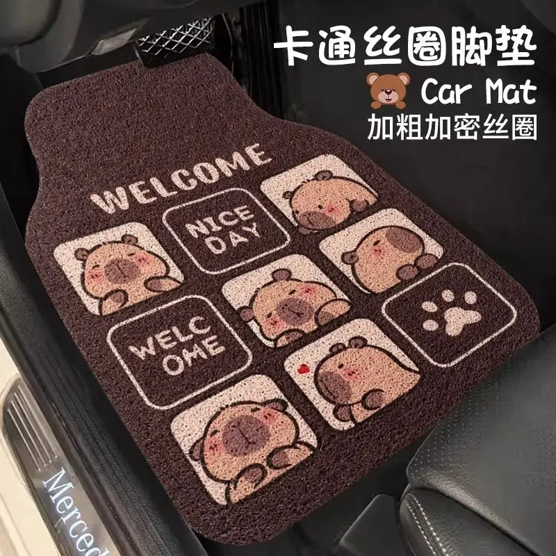 Car-mounted Cute Cartoon Carpet-type Single-piece Anti-dirty Car Floor Mats Universal and Easy to Clean Car Floor Mats Supplies