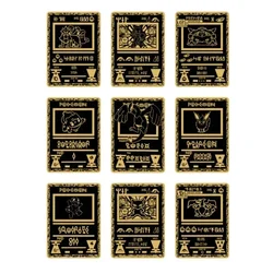 Pokemon Black Metal Card Mewtwo Pikachu Mewtwo Eevee Charizard Anime Cartoon Limited Collection Battle Card Birthday Gift