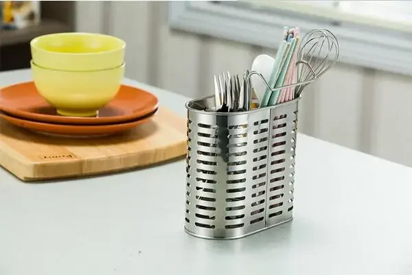 الفولاذ المقاوم للصدأ عيدان رف معلق قفص تجفيف المطبخ المنزلية متعددة الوظائف عيدان أنبوب سلة OK 0558 #2