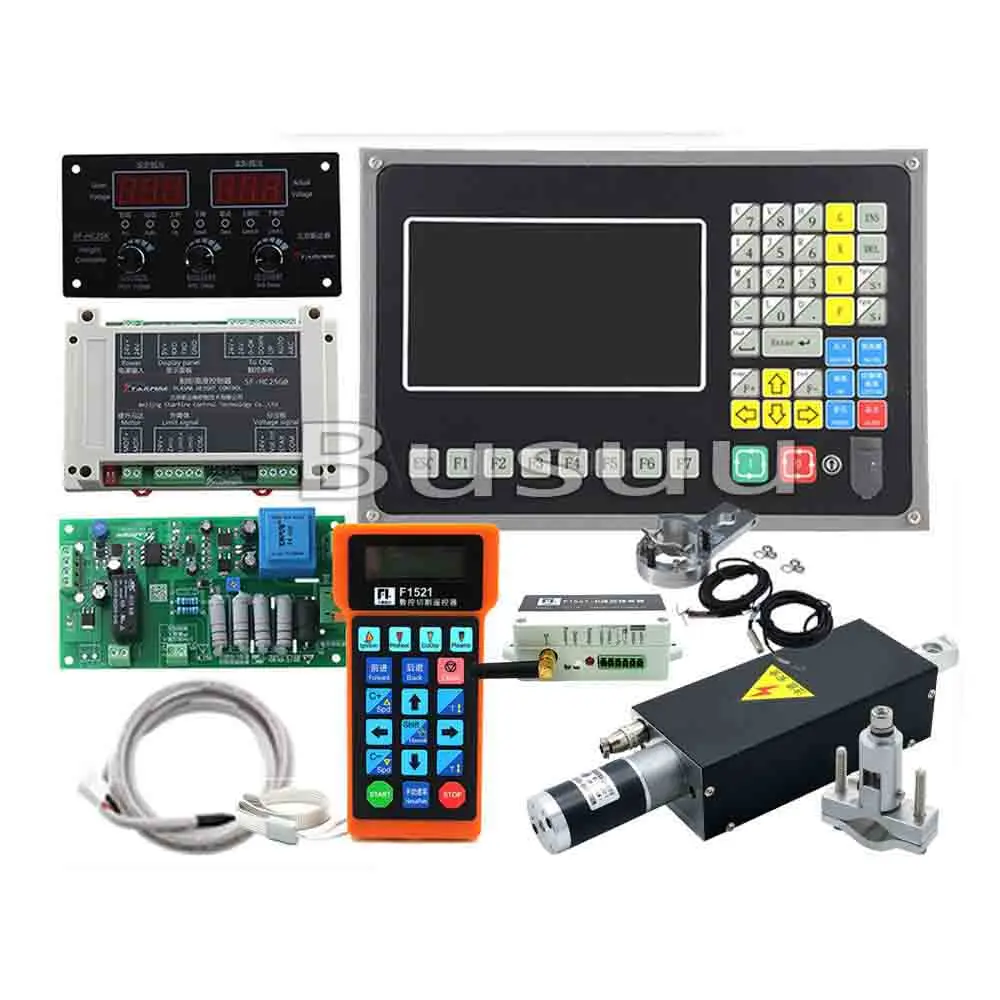 

SF2100C CNC 2-axis plasma controller kit+SF-HC25K+F1521+JYKB-100-DC24V-T3 anti-collision fixture 20mm-35mm, 2 grounding switches