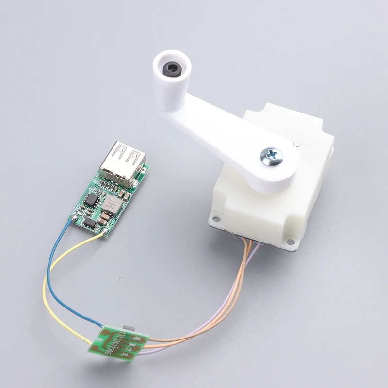 Micro Hand-crank Generator Outdoor Emergency Mobile Phone Charging High Efficiency Three-phase Brushless Generator DIY