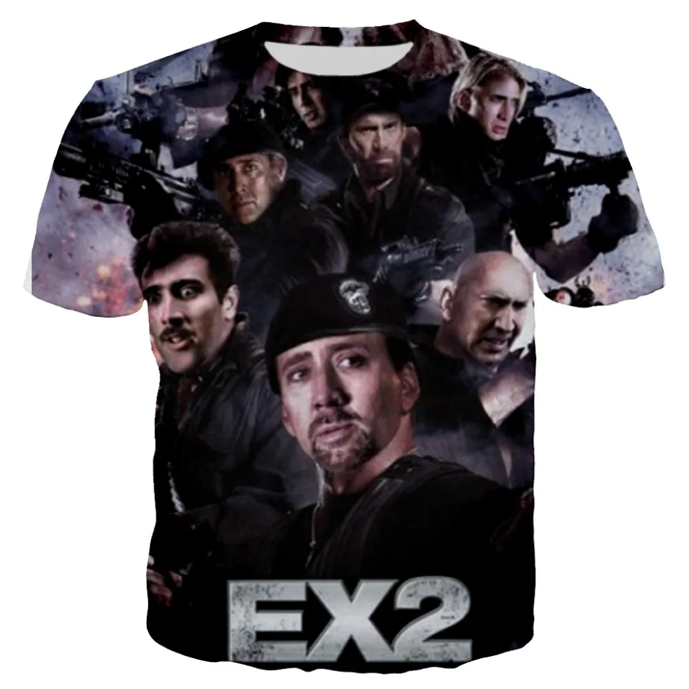 2023 Summer New Men T Shirt Funny Nicolas Cage 3D T Shirt Funny Movie Prints T Shirt Casual Round Neck Streetwear Tees XXS-6XL