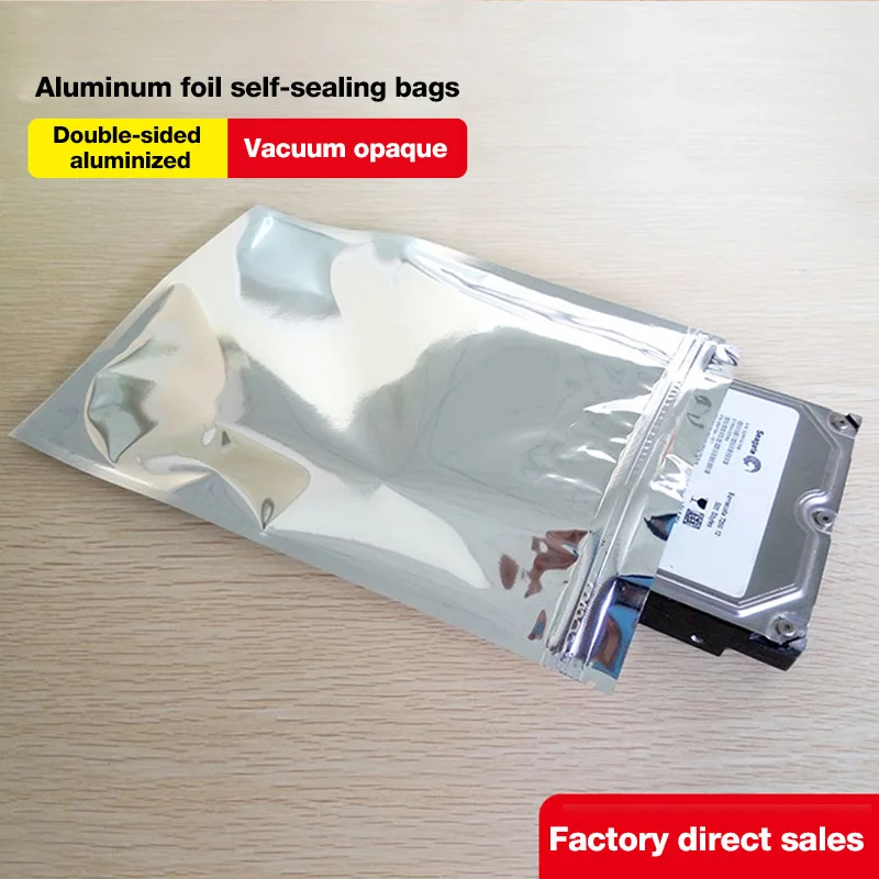 Imagem -05 - Alumínio Zip Lock Embalagem Bolsas Anti-static Blindagem Bolsas Esd Instrumento Chip Pacote de Acessórios Eletrônicos 50 Pcs