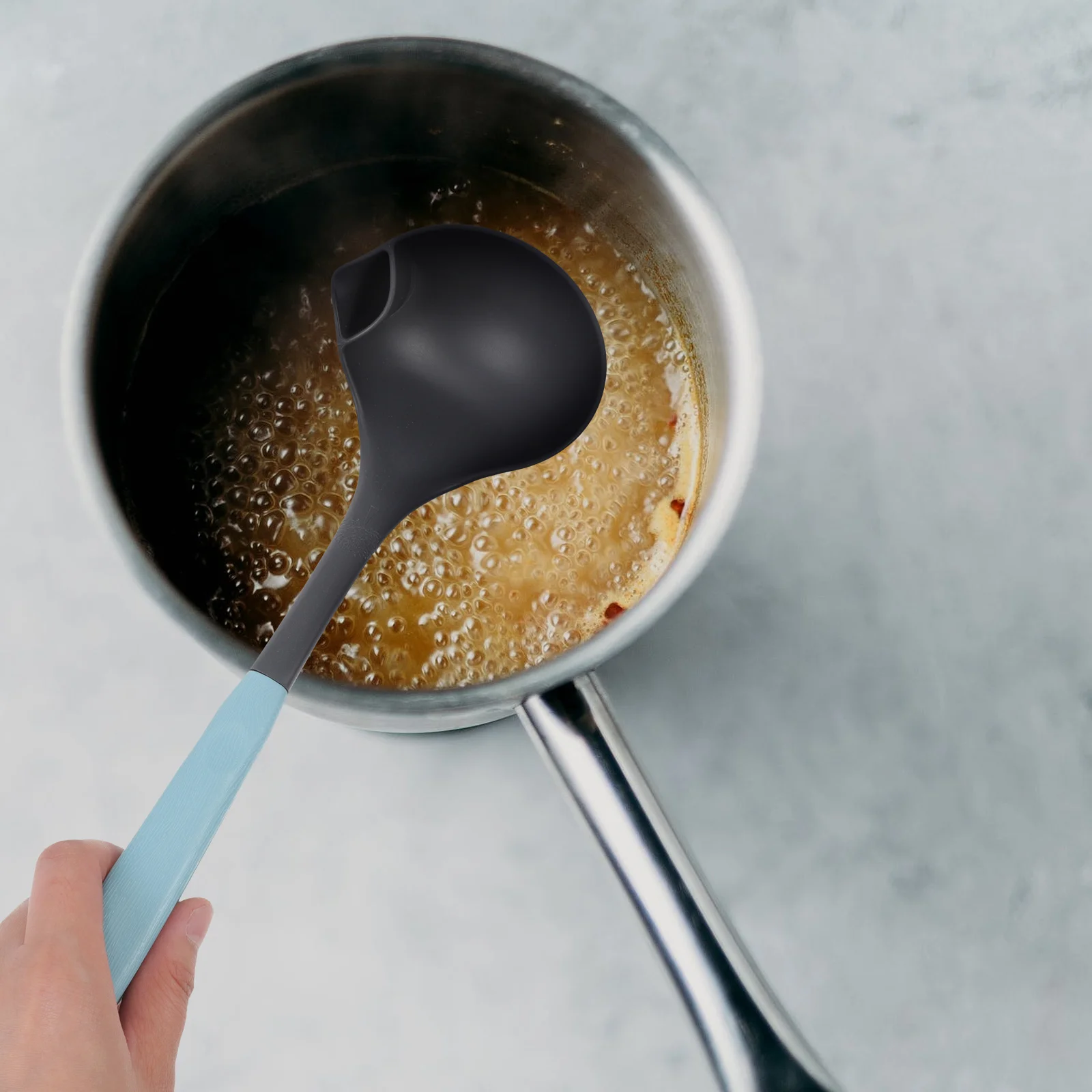 

2pcs Grease Spoon Filtering Scoop Oil Separator Soup Spoon Kitchen Cookware Slotted Food Strainer Straining Ladle Oil