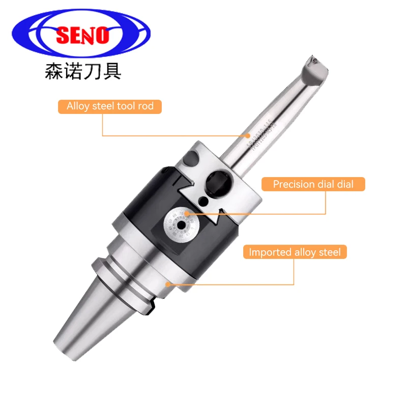 SENO NT30 NT40 NT50 NBH2084 Boring-tool-suit Fine Boring Head Tool Holder + 8pcs 20mm Boring Bar Boring Rang 8-280mm Boring Tool