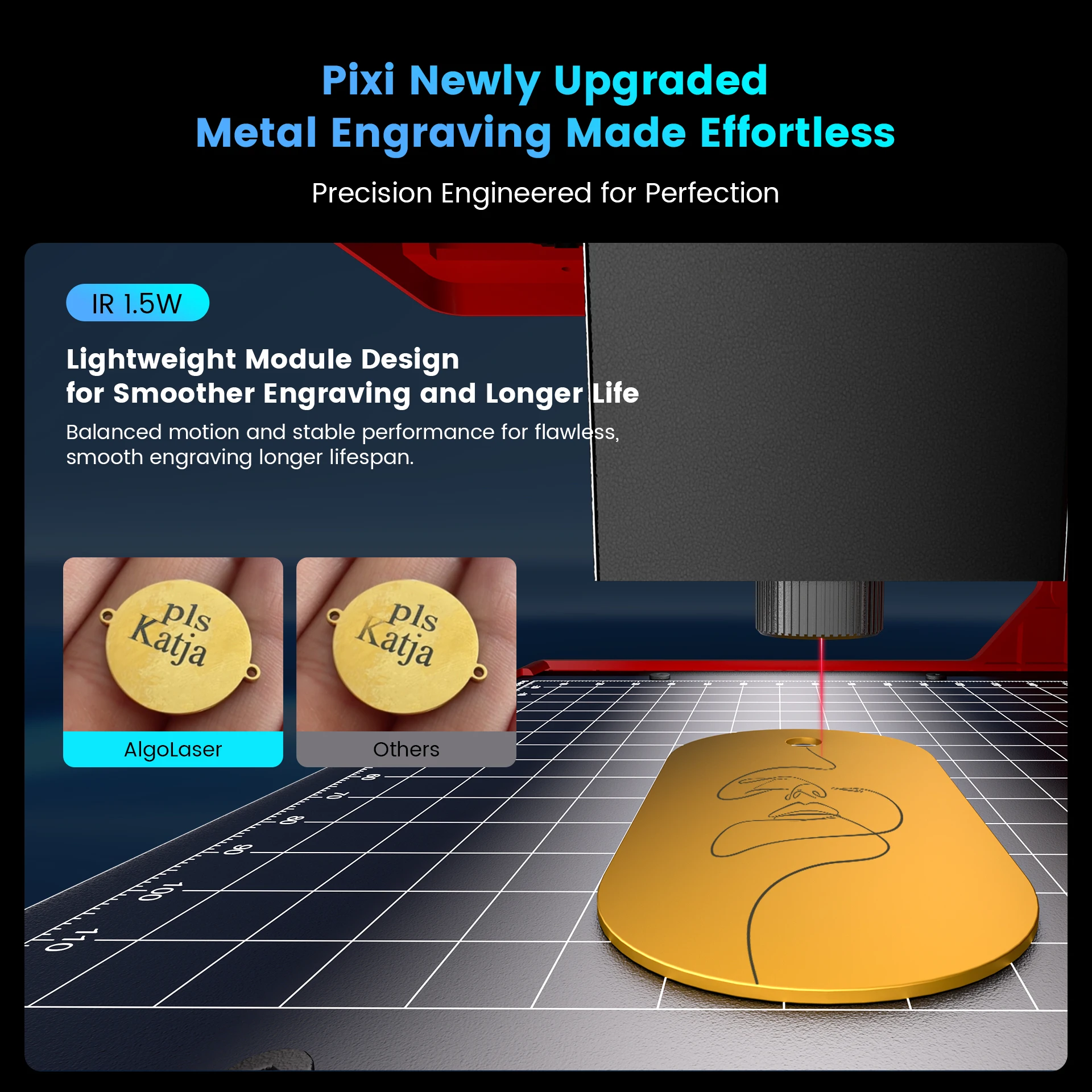 AlgoLaser 1064nm Infrarossi Incisione Laser Touch Screen Strumenti di Scrittura a Mano per Oro Nastro Rame Gioielli Alluminio Metallo Plastica