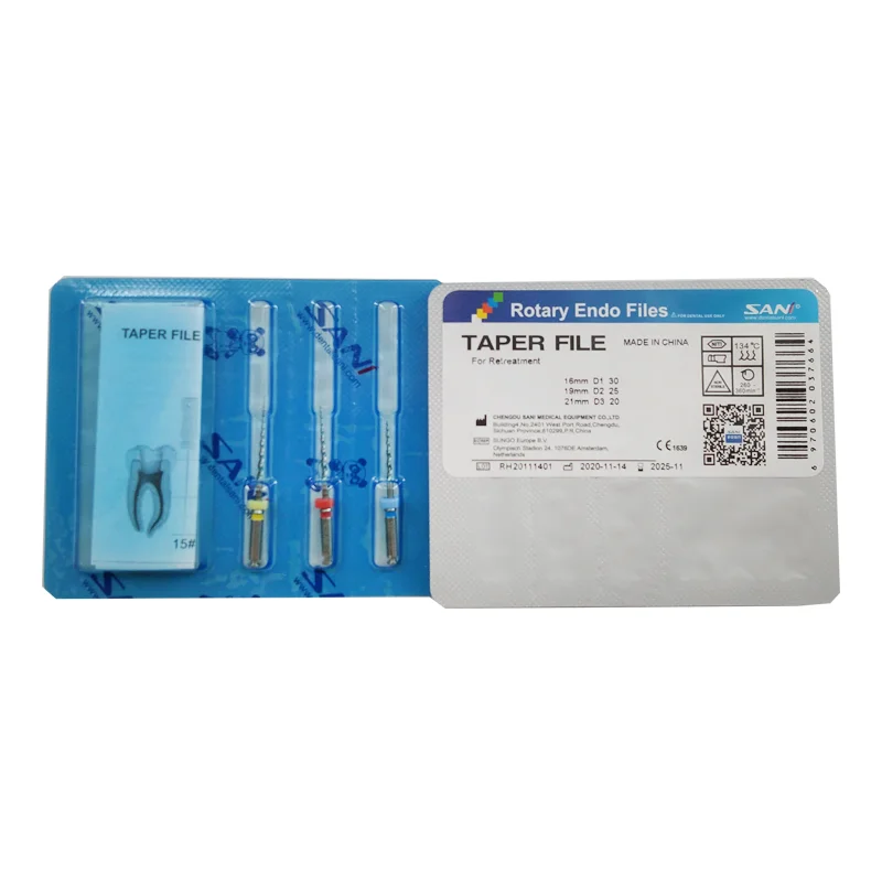 

Dental Root Canal File For Retreatment Dental Supplies Endodontic Instruments Rotary Endo File SANI D1 D2 D3