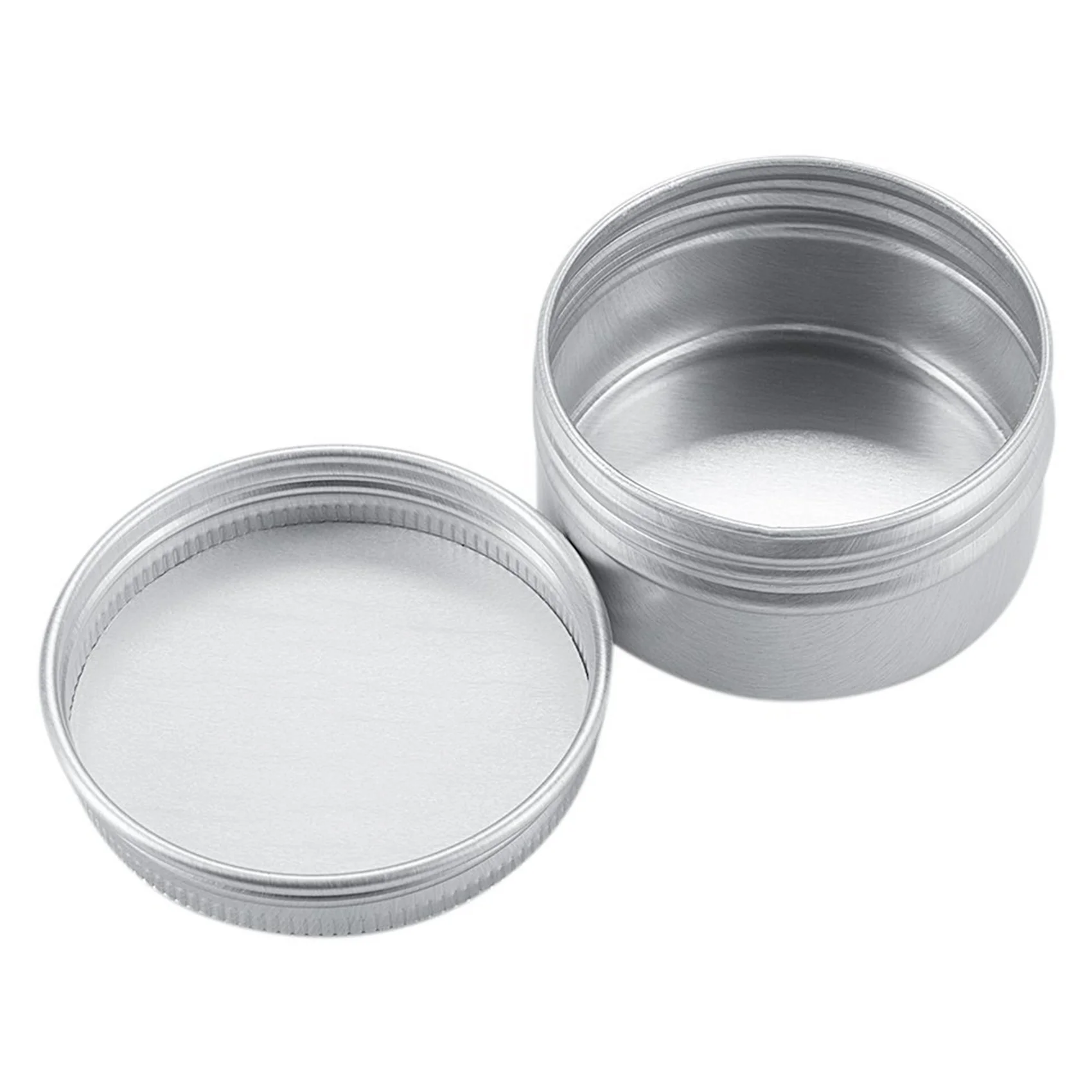 A52Q-30Ml Silberne Kleine Runde Aluminium-Lippenbalsam-Aufbewahrungsdosen mit Schraubverschluss (96 Stück) – Detail 4