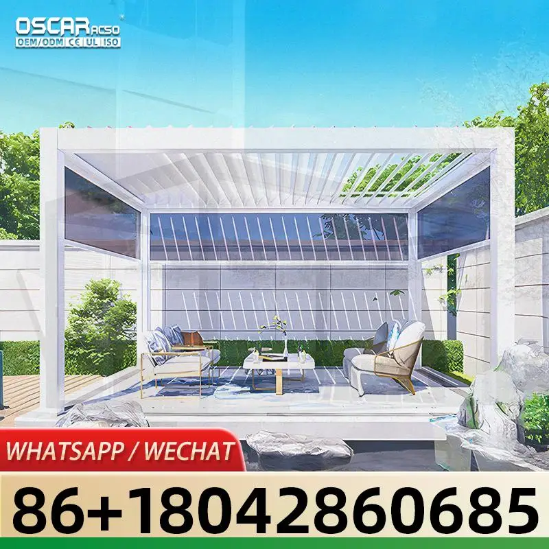 16x16 Feet Wall Mounted Create Perfect Outdoor Shelter for Backyard Patio Oasis pergola