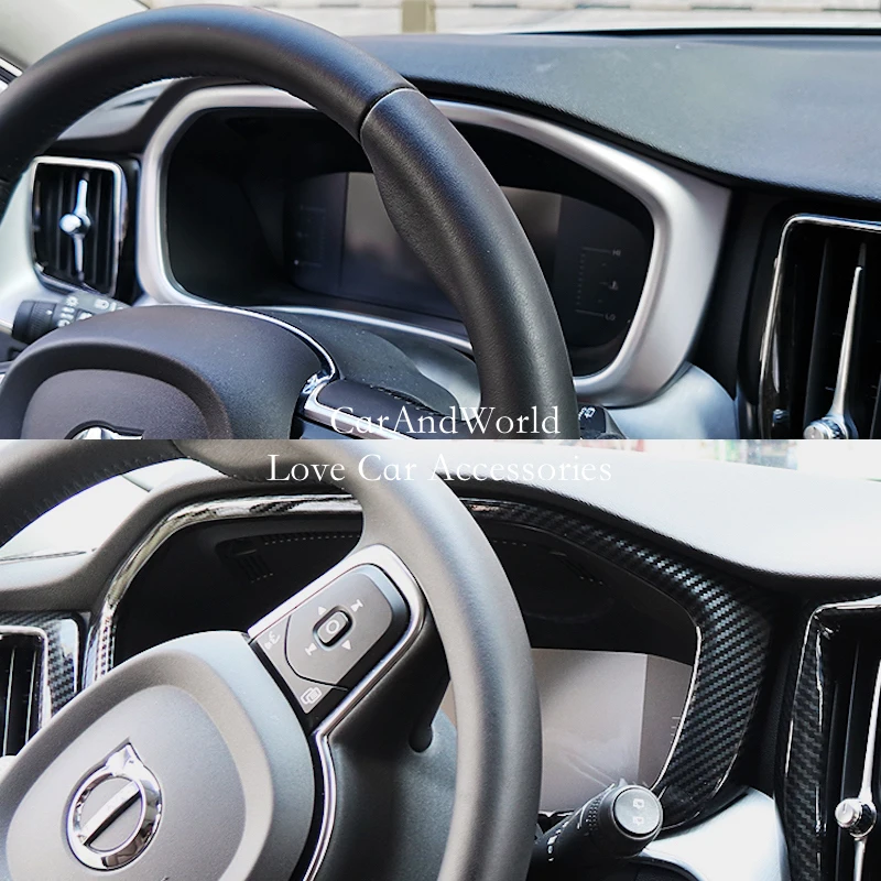 

Для Volvo XC60 2018-2023: Декоративная хромированная накладка на центральную приборную панель, рамка центральной панели, аксессуары для автомобиля