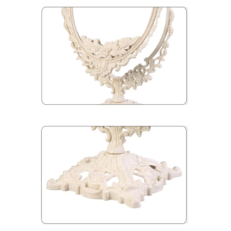 Espejo cosmético con forma ovalada, espejo Retro, espejo para mujer, envío directo