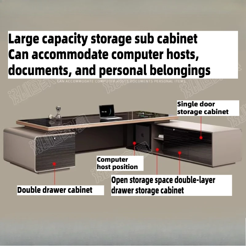 Standing File Cabinet Office Desk Gaming Workstations Sedentary Lift Top Computer Table L Shaped Bedroom Writing Room Furniture