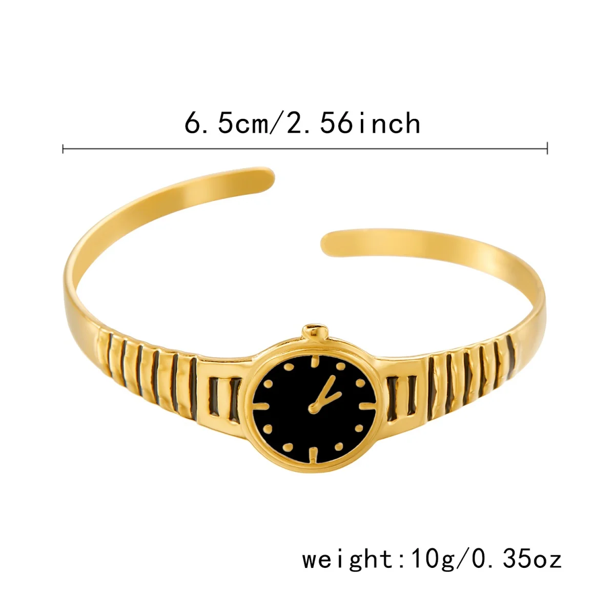 Kreatywne bransolety mankietowe ze stali nierdzewnej w kształcie zegarka na rękę dla kobiet i mężczyzn, proste metalowe bransolety zegarkowe, punkowa biżuteria na imprezę.