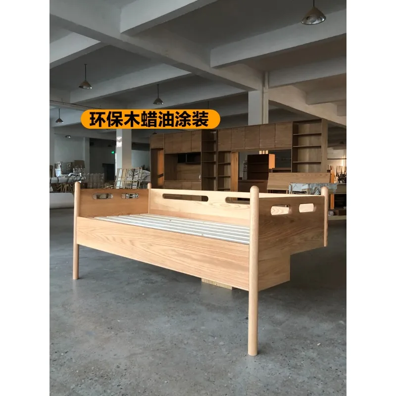 All Solid Wood Children's Bay Window Splicing Bed Oak Crib Small Bedroom Master Bedroom Small Bed