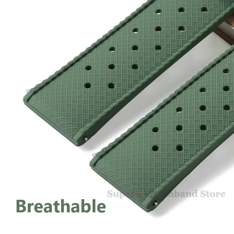 Tropical Silicone Strap 18mm 20mm 22mm Quick Release Watch Band Smart Watch Strap for Seiko for Citizen New Diving Bracelet