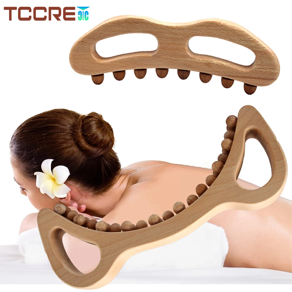 

Wooden Trigger Point Massager Wood Gua Sha Lymphatic Drainage Massage Tools for Body Shaping, Muscle Massage Relaxation