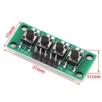 Liludin 1x4 4 bouton de clé indépendant clavier Module Mcu pour Arduino étudiant classe conception remise des diplômes expérience de projet 3