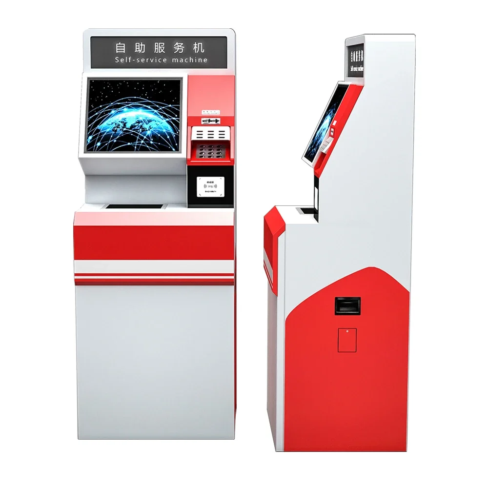2026 Bank Teller Machine Touch Screen Terminal Coin Recycling Machine Self Service Ticketing Kiosk  Cash Checking Machine